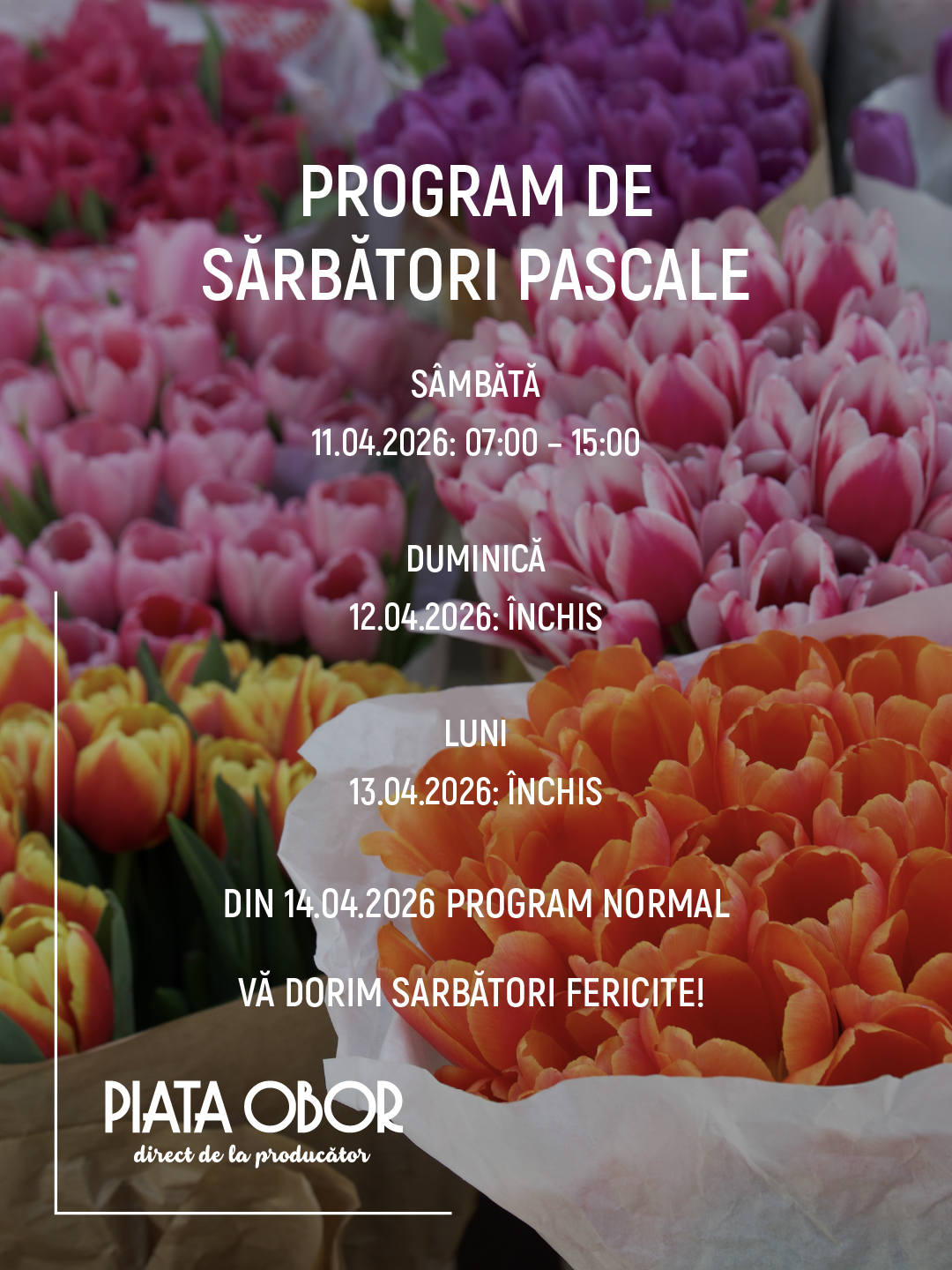 Program special de Paște – Piața Obor
